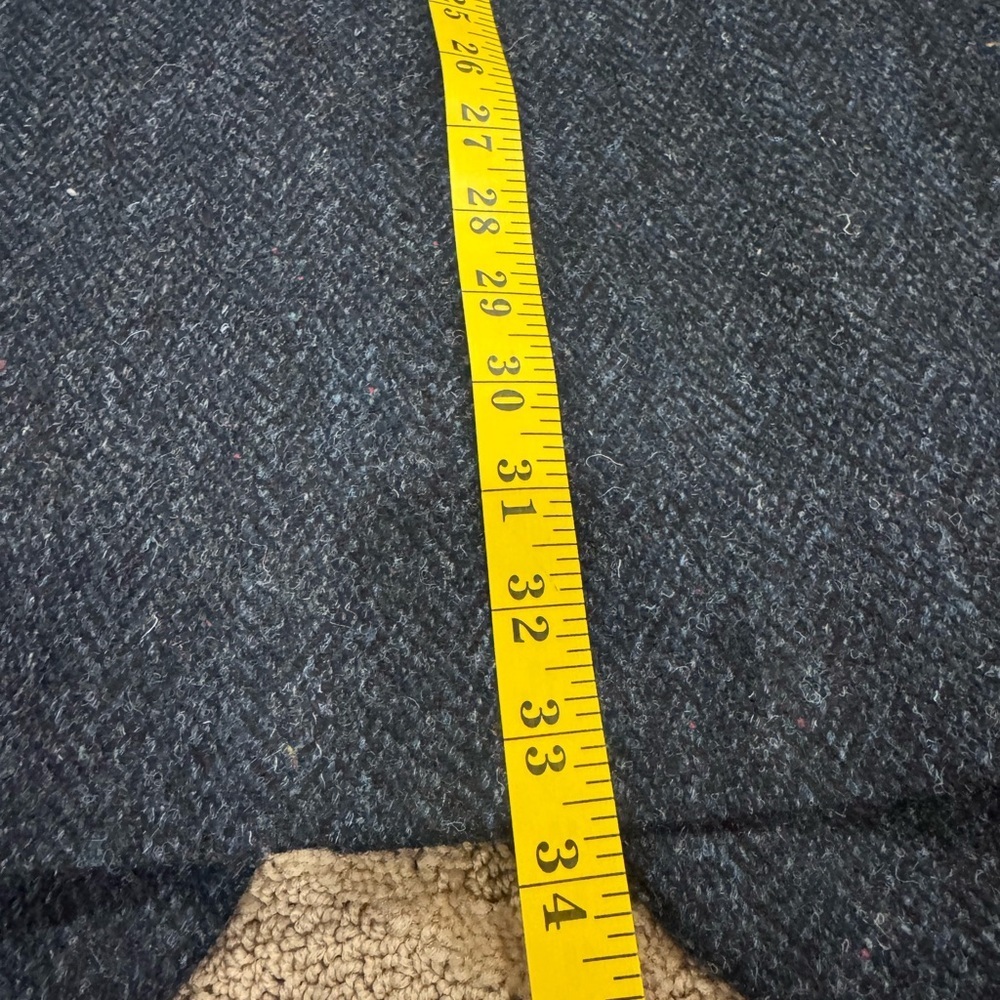 Vintage Harris Tweed Sport Coat Mens 42R Navy Blue Stripe Wool Made in Canada - Picture 12 of 14